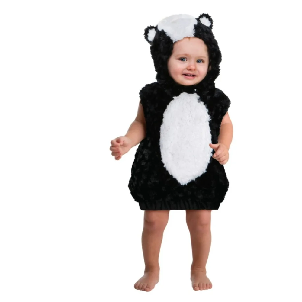 NEW Baby Celebrate! Skunk Halloween Costume One Size Black White